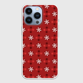 Чехол для iPhone 13 Pro с принтом Snowflakes ,  |  | Тематика изображения на принте: background | christmas | new year | snowflakes | texture | winter | зима | новогодний фон | новый год | рождество | снежинки | текстура