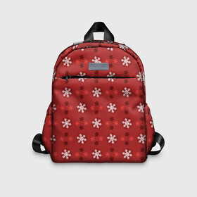 Детский рюкзак 3D с принтом Snowflakes , 100% полиэстер | лямки с регулируемой длиной, сверху петелька, чтобы рюкзак можно было повесить на вешалку. Основное отделение закрывается на молнию, как и внешний карман. Внутри дополнительный карман. По бокам два дополнительных кармашка | Тематика изображения на принте: background | christmas | new year | snowflakes | texture | winter | зима | новогодний фон | новый год | рождество | снежинки | текстура