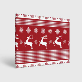 Холст прямоугольный с принтом Узор с оленями , 100% ПВХ |  | background | christmas | deer | holiday | new year | pattern | snowflakes | новый год | олени | праздник | рождество | снежинки | узор | фон