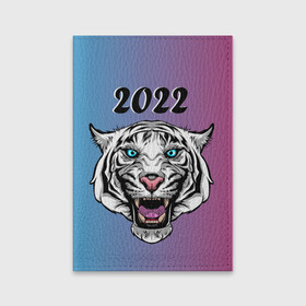 Обложка для паспорта матовая кожа с принтом Оскал тигра , натуральная матовая кожа | размер 19,3 х 13,7 см; прозрачные пластиковые крепления | кошка | новый год | оскал | праздник | тигр