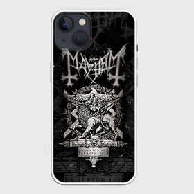 Чехол для iPhone 13 с принтом MAYHEM   A Season In Blasphemy ,  |  | a season in blasphemy | black metal | mayhem | блэкметал | группа | мейхем | метал | рок