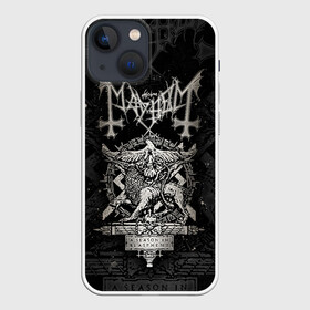 Чехол для iPhone 13 mini с принтом MAYHEM   A Season In Blasphemy ,  |  | a season in blasphemy | black metal | mayhem | блэкметал | группа | мейхем | метал | рок