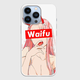 Чехол для iPhone 13 Pro с принтом Waifu  02 Darling in the Franxx ,  |  | 02 | anime girl | darling in the franxx | waifu | waifu material | zero two | аниме | вайфу | дарлинг во франксе | девушка с розовыми волосами | манга | милый во франксе | ноль два | розовые волосы | тян