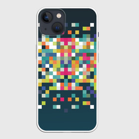 Чехол для iPhone 13 с принтом Пикселизация ,  |  | pixel | квадраты | пикселы | текстура | точки | элиз