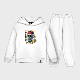 Детский костюм хлопок Oversize с принтом Skull Santa ,  |  | art | beer | christmas | headphones | new year | santa | skull | арт | наушники | новый год | рождество | санта | череп