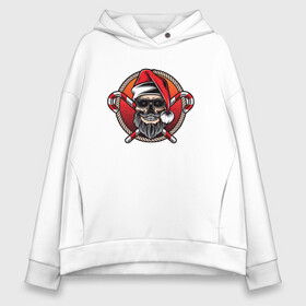 Женское худи Oversize хлопок с принтом Skull Santa , френч-терри — 70% хлопок, 30% полиэстер. Мягкий теплый начес внутри —100% хлопок | боковые карманы, эластичные манжеты и нижняя кромка, капюшон на магнитной кнопке | art | christmas | hat | new year | santa | skull | арт | новый год | рождество | санта | череп | шапка