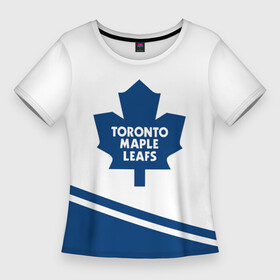 Женская футболка 3D Slim с принтом Toronto Maple Leafs  Торонто Мейпл Лифс ,  |  | hockey | maple leafs | nhl | toronto | toronto maple leafs | usa | мейпл лифс | нхл | спорт | сша | торонто | торонто мейпл лифс | хоккей | шайба