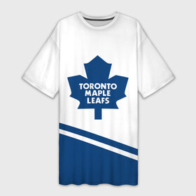 Платье-футболка 3D с принтом Toronto Maple Leafs  Торонто Мейпл Лифс ,  |  | hockey | maple leafs | nhl | toronto | toronto maple leafs | usa | мейпл лифс | нхл | спорт | сша | торонто | торонто мейпл лифс | хоккей | шайба