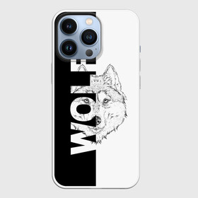 Чехол для iPhone 13 Pro с принтом WOLF (Волк) ,  |  | gray wolf | predator | the beast | volkolak | wolf | wolfhound | волк | волкодав | волколак | волчара | вурдалак | зверь | зов волка | морской волк | оборотень | оскал | рисунок волка | санитар леса | серый волк | хищник