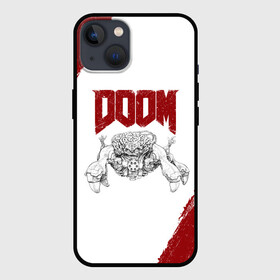 Чехол для iPhone 13 с принтом Владычица пауков | Doom ,  |  | doom | doom eternal | doom slayer | monster | владычица пауков | дум | кибер монстер | кибермонстер | монстер