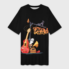 Платье-футболка 3D с принтом Дайте Танк Арт ,  |  | alternative | metall | music | rock | альтернатива | дайте танк | металл | музыка | рок