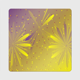 Магнит виниловый Квадрат с принтом Новогодний салют(фейерверк) , полимерный материал с магнитным слоем | размер 9*9 см, закругленные углы | абстракция | конфети | новый год | салют | фейерверк