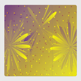 Магнитный плакат 3Х3 с принтом Новогодний салют(фейерверк) , Полимерный материал с магнитным слоем | 9 деталей размером 9*9 см | абстракция | конфети | новый год | салют | фейерверк