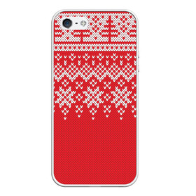 Чехол для iPhone 5/5S матовый с принтом Knitted Pattern , Силикон | Область печати: задняя сторона чехла, без боковых панелей | background | christmas | holiday | knitted | knitted pattern | pattern | snow | trees | winter | вязаный | вязаный узор | елки | зима | праздник | рождество | снег | узор | фон