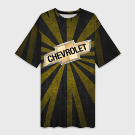 Платье-футболка 3D с принтом Chevrolet  Big Logo ,  |  | auto | aveo | camaro | captiva | chevrolet | cobalt | corvette | cruze | epica | lacetti | laguna | авео | авто | автомобиль | автомобильные | епик | кабальт | камаро | каптива | корвет | круз | лагуна | машины | шевроле