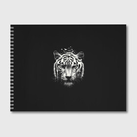 Альбом для рисования с принтом Черно Белый Тигр. Head , 100% бумага
 | матовая бумага, плотность 200 мг. | 2022 | 22 | black | head | muzzle | new | second | symbol | tiger | twenty | two | white | year | белый | второй | год | года | голова | двадцать | нового | новый | символ | тигр | черный