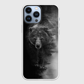 Чехол для iPhone 13 Pro Max с принтом EVIL BEAR ,  |  | животное | зверь | злой медведь | злой хищник | лес | оскал медведя | охота | охотник | подарок мужчине | природа | тайга