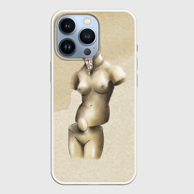 Чехол для iPhone 13 Pro с принтом Акварельная Венера в стиле Сальвадора Дали ,  |  | Тематика изображения на принте: акварель | бежевая | бежевый | девушка | женская фигура | женщина | искусство | натура | обнаженная | обнаженная девушка | обнаженная жнщина | произведение искусства | скульптура | фигура
