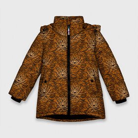 Зимняя куртка для девочек 3D с принтом Тигры (Tigers) , ткань верха — 100% полиэстер; подклад — 100% полиэстер, утеплитель — 100% полиэстер. | длина ниже бедра, удлиненная спинка, воротник стойка и отстегивающийся капюшон. Есть боковые карманы с листочкой на кнопках, утяжки по низу изделия и внутренний карман на молнии. 

Предусмотрены светоотражающий принт на спинке, радужный светоотражающий элемент на пуллере молнии и на резинке для утяжки. | animal | beast | cat | predator | tiger | амурский тигр | белый тигр | год тигра | животное | зверь | кот | полосатая кошка | саблезубый тигр | тигр | хищник | царь джунглей | шерхан