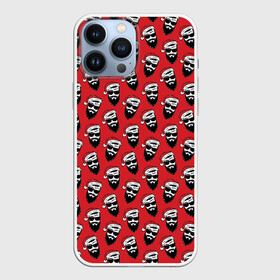 Чехол для iPhone 13 Pro Max с принтом Hipster Santa ,  |  | Тематика изображения на принте: background | beard | christmas | head | hipster | holiday | new year | santa | santa claus | texture | борода | голова | дед мороз | новый год | очки | праздник | рождество | санта | санта клаус | текстура | фон | хипстер