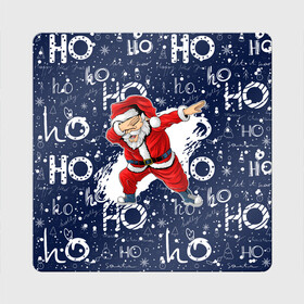 Магнит виниловый Квадрат с принтом Санта Клаус Даб , полимерный материал с магнитным слоем | размер 9*9 см, закругленные углы | christmas | dab | dabbing | santa | дед мороз | елка | зима | новый год | подарок | рождество | санта | снег | снегурочка | снежинка