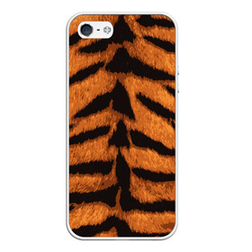 Чехол для iPhone 5/5S матовый с принтом ТИГРИНАЯ ШКУРА , Силикон | Область печати: задняя сторона чехла, без боковых панелей | 2022 | christmas | merry | new | tiger | year | год | животные | новый | рождество | текструа | тигр | тигра | тигриная | тигровая | шерсть