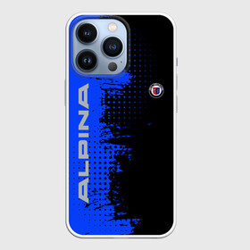 Чехол для iPhone 13 Pro с принтом Alpina | Blue and Black ,  |  | alpina | alpina burkard bovensiepen | auto | autosport | bmw | bmw alpina | car | logo | автомобиль | автоспорт | алпина | альпина | бренд | лого | логотип | эмблема