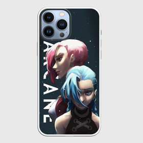 Чехол для iPhone 13 Pro Max с принтом Vi and Jinx ,  |  | arcane | art | fan | game | hero | league | league of legends | legends | lol | moba | mobile legend | аркейн | герои | игра | моба | мультсериал | нетфликс