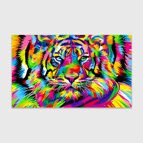 Бумага для упаковки 3D с принтом Тигр в стиле поп арт , пластик и полированная сталь | круглая форма, металлическое крепление в виде кольца | 2022 | art | beast | mosaic | multicolored head | new year | pop art | predator | rainbow | tiger | year of the tiger | год тигра | зверь | искусство | мозаика | новый год | радужный | разноцветная голова | тигр | хищник