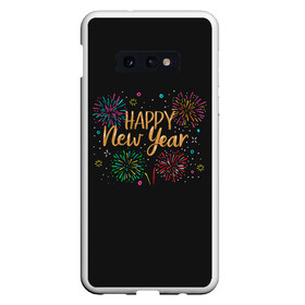 Чехол для Samsung S10E с принтом Fireworks Explosinons. Happy New Year , Силикон | Область печати: задняя сторона чехла, без боковых панелей | Тематика изображения на принте: 2022 | 22 | claps | explosion | fireworks | happy | new | paint | rain | salute | snow | year | взрыв | год | дождик | краски | новый | салюта | снег | фейерверк | хлопки