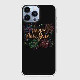 Чехол для iPhone 13 Pro Max с принтом Fireworks Explosinons. Happy New Year ,  |  | 2022 | 22 | claps | explosion | fireworks | happy | new | paint | rain | salute | snow | year | взрыв | год | дождик | краски | новый | салюта | снег | фейерверк | хлопки