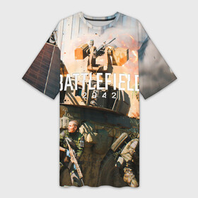 Платье-футболка 3D с принтом Battlefield 2042  отряд ,  |  | Тематика изображения на принте: 2042 | action | art | battlefield | game | shooter | soldier | tank | арт | батла | батлфилд | война | солдат | танк | шутер