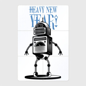 Магнитный плакат 2Х3 с принтом Heavy New Robot Year , Полимерный материал с магнитным слоем | 6 деталей размером 9*9 см | holiday | joke | new year | robot | новый год | праздник | робот | шутка