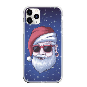 Чехол для iPhone 11 Pro матовый с принтом САНТА ХИПСТЕР | SANTA HIPSTER , Силикон |  | Тематика изображения на принте: 2022 | bad | christmas | cold | dab | dub | hipster | klaus | merry | new | santa | snow | winter | year | год | даб | зима | клаус | мороз | новый | рождество | санта | снег | тигр | тигра | хипстер | холод