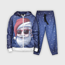 Детский костюм 3D с принтом САНТА ХИПСТЕР | SANTA HIPSTER ,  |  | 2022 | bad | christmas | cold | dab | dub | hipster | klaus | merry | new | santa | snow | winter | year | год | даб | зима | клаус | мороз | новый | рождество | санта | снег | тигр | тигра | хипстер | холод