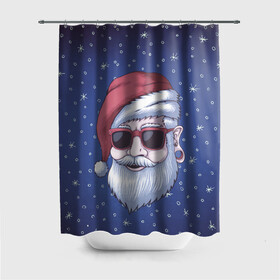 Штора 3D для ванной с принтом САНТА ХИПСТЕР | SANTA HIPSTER , 100% полиэстер | плотность материала — 100 г/м2. Стандартный размер — 146 см х 180 см. По верхнему краю — пластиковые люверсы для креплений. В комплекте 10 пластиковых колец | 2022 | bad | christmas | cold | dab | dub | hipster | klaus | merry | new | santa | snow | winter | year | год | даб | зима | клаус | мороз | новый | рождество | санта | снег | тигр | тигра | хипстер | холод