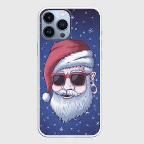 Чехол для iPhone 13 Pro Max с принтом САНТА ХИПСТЕР | SANTA HIPSTER ,  |  | Тематика изображения на принте: 2022 | bad | christmas | cold | dab | dub | hipster | klaus | merry | new | santa | snow | winter | year | год | даб | зима | клаус | мороз | новый | рождество | санта | снег | тигр | тигра | хипстер | холод