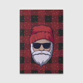 Обложка для паспорта матовая кожа с принтом SANTA HIPSTER | САНТА ХИПСТЕР , натуральная матовая кожа | размер 19,3 х 13,7 см; прозрачные пластиковые крепления | Тематика изображения на принте: 2022 | bad | christmas | cold | dab | dub | hipster | klaus | merry | new | santa | snow | winter | year | год | даб | зима | клаус | мороз | новый | рождество | санта | снег | хипстер | холод