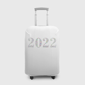 Чехол для чемодана 3D с принтом Новый Год 2022   New Year 2022 , 86% полиэфир, 14% спандекс | двустороннее нанесение принта, прорези для ручек и колес | 2022 | новый год | праздник