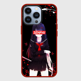 Чехол для iPhone 13 Pro с принтом SENPAI KATANA GIRL, БРЫЗГИ КРАСОК ,  |  | ahegao | girl | japanese anime | katana | kawai | kowai | oppai | otaku | senpai | sugoi | sword | waifu | yandere | ахегао | бабочки | девушка с мечом | катана | ковай | меч | отаку | семпай | сенпай | сэмпай