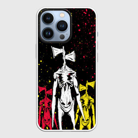 Чехол для iPhone 13 Pro с принтом АТАКА СИРЕНЕГОЛОВЫХ ,  |  | 6789 | cartoon | cat | dark | fear | forest | foundation | head | monster | mountains | scp | siren | sirenhead | голова | горы | кот | лес | монстр | объект | объекты | сирена | сиреноголовый | фонд | чудище | чудовище