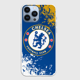 Чехол для iPhone 13 Pro Max с принтом ЧЕЛСИ, БРЫЗГИ КРАСОК ,  |  | blue | chelsea | fc | football | football club | lion | sport | лев | синий | спорт | спортивные | униформа | фирменные цвета | фк | футбол | футбольный клуб | челси