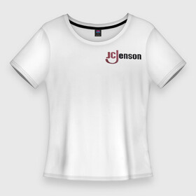 Женская футболка 3D Slim с принтом JcJenson атрибутика ,  |  | jcjenson in space | jsjenson company | peoples company | space company | логотип компании с земли