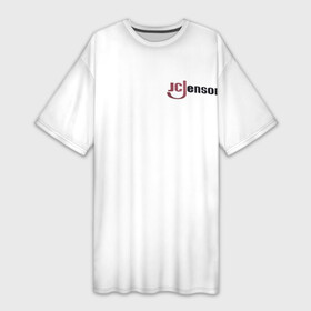 Платье-футболка 3D с принтом JcJenson атрибутика ,  |  | Тематика изображения на принте: jcjenson in space | jsjenson company | peoples company | space company | логотип компании с земли