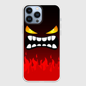 Чехол для iPhone 13 Pro Max с принтом GEOMETRY DASH ЯРОСТНЫЙ ДЕМОН ,  |  | 2d | arcade | demon | fire | flame | game | geometry dash | meltdown | robtop | smile | аркада | геометрический тире | демон | огонь | пламя | раннер | смайлы | эмоции