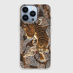Чехол для iPhone 13 Pro с принтом Тигр в засаде ,  |  | большая кошка | дикий | животное | паттерн | тигр | хищник