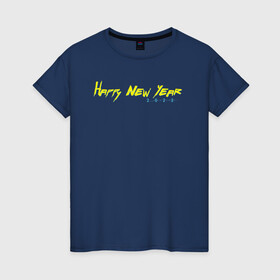 Женская футболка хлопок с принтом Happy new year 2022 ,  |  | 