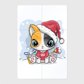 Магнитный плакат 2Х3 с принтом Новогодняя kitty , Полимерный материал с магнитным слоем | 6 деталей размером 9*9 см | cat | christmas | kitten | kitty | new year | животные | кот | котенок | котики | кошечка | милота | милый | новогодний | новый год | рождественский | снежный