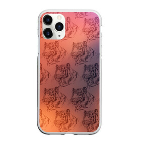 Чехол для iPhone 11 Pro матовый с принтом Тигровый паттерн , Силикон |  | 2022 | новый год | оранжевый | паттерн | рисунок | тигр | тигры