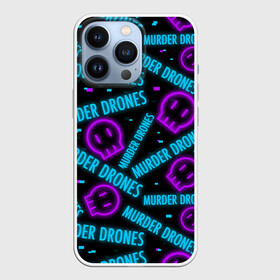 Чехол для iPhone 13 Pro с принтом MURDER DRONES   ДРОНЫ УБИЙЦЫ   УЗОР   NEON   НЕОН ,  |  | art | murder drones | neon | pattern | арты | мультик | мультфильм | неон | роботы | узор